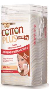 COTTON PLUS - SOLUTION 2in1 MAXI 50 ARGAN OIL - The first and only cosmetic dry wipe.